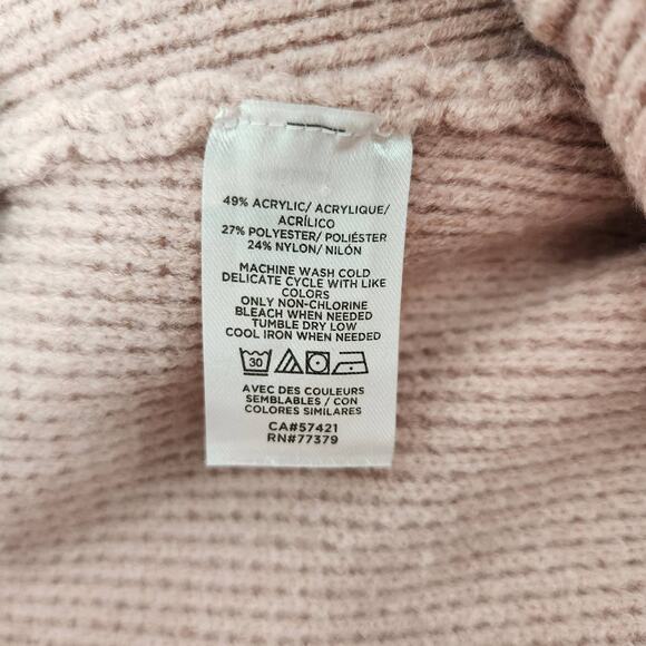 Ann Taylor Joggers M Waffle Knit Sweater Pull On Pants Lounge High Rise Pink NEW - Picture 11 of 12